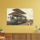 ダブルデッカーケーブルカーのビュー キャンバスプリント (インサイチュ (リビング))
