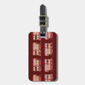 ダブルデッカーバスパターンキュートアートスタイル ラゲッジタグ (正面縦)