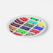 ダブルデッカーバス-ロンドン、英国(パーティー) ペーパープレート (アングル)