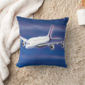 ダブルデッカー型商業飛行機 クッション (ブランケット)