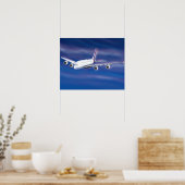 ダブルデッカー型商業飛行機 ポスター (キッチン)