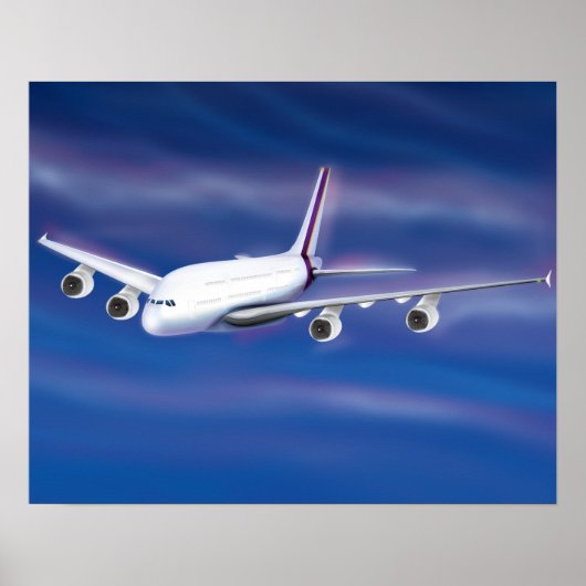 ダブルデッカー旅客機 ポスター (正面)