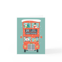 ダブルデッ来カーバスのクリスマスにサンタズ