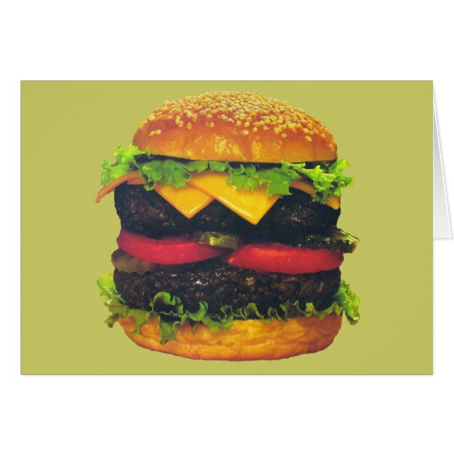 ダブルデラックスハンバーガーとチーズ (正面横)