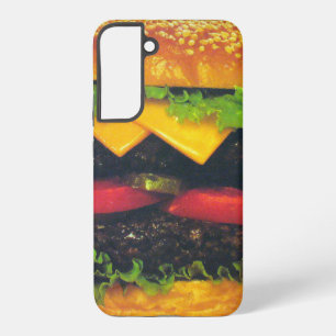 ダブルデラックスハンバーガーとチーズ SAMSUNG GALAXY S22+ケース