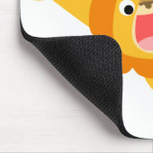 ダブルトラブルかわいい漫画のライオンTシャツ マウスパッド (コーナー)