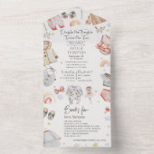 ダブルトラブルウェアツインズガールズブックスショー オールインワン招待状 (内側)