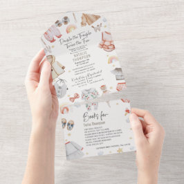 ダブルトラブルウェアツインズガールズブックスショー オールインワン招待状