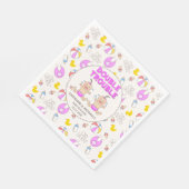 ダブルトラブルツインガールズベビーシャワー スタンダードランチョンナプキン (角)