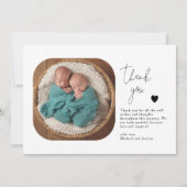 ダブルトラブルツインズフォト誕生 案内状 (裏面)