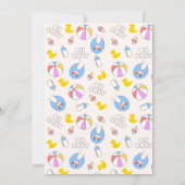 ダブルトラブルツインボーイズ赤ちゃんシャワー サンキューカード (裏面)