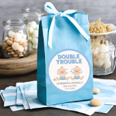 ダブルトラブルツインボーイズ赤ちゃんシャワー ラウンドシール