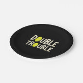 ダブルトラブルテニスおもしろいボール ペーパープレート (アングル)