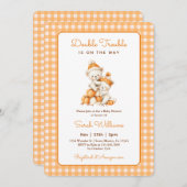 ダブルトラブルベビーシャワー 招待状 (正面/裏面)