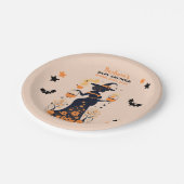 ダブルトラブル醸造 – ツインハロウィーンの赤ちゃんシャワー ペーパープレート (アングル)