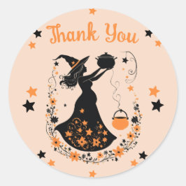 ダブルトラブル醸造 – ツインハロウィーンの赤ちゃんシャワー ラウンドシール