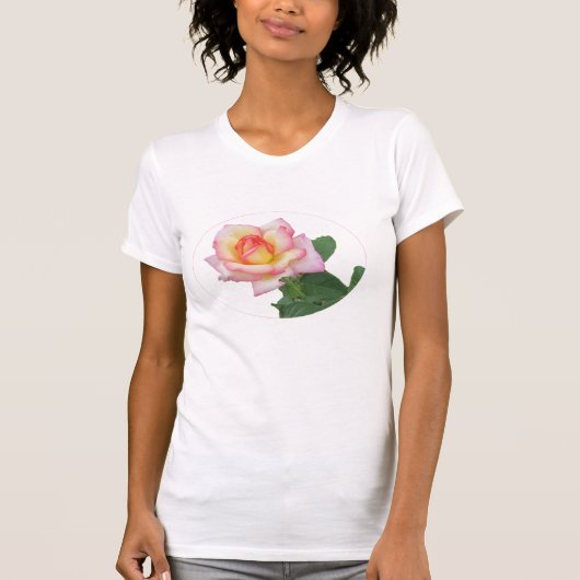 ダブルトーン ピンクローズ Tシャツ (正面)
