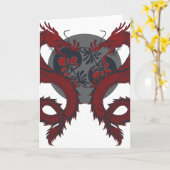 ダブルドラゴングリーティングカード カード (黄色い花)