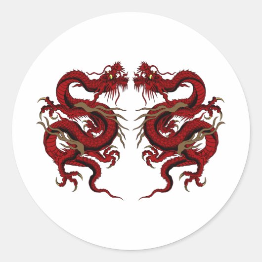 ダブルドラゴン ラウンドシール (正面)