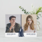 ダブルネイビージョイント卒業タッセルパーティー 招待状 (スタンド正面)