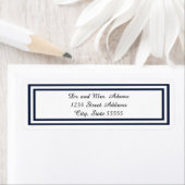 ダブルネイビートリム – 差出人住所ラベル ラベル (インサイチュ)