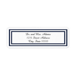 ダブルネイビートリム – 差出人住所ラベル ラベル