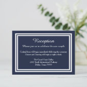 ダブルネイビートリム – 披露宴招待 招待状 (スタンド正面)