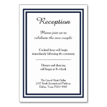 ダブルネイビートリム – 披露宴挿入カード