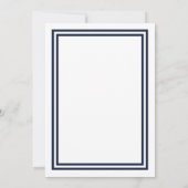 ダブルネイビートリム – 結婚式招待状 招待状 (裏面)