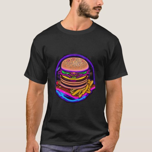ダブルネオンチーズバーガー Tシャツ (正面)
