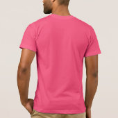 ダブルハッピーピンク顔メンズTシャツ Tシャツ (裏面)