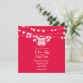 ダブルハピネスをテーマにしたカスタムウェディング招待状 招待状 (スタンド正面)