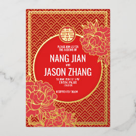 ダブルハピネスカメリア 箔招待状