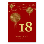 ダブルハピネスゴールデンラ中国のン結婚ズ テーブルナンバー (裏面)