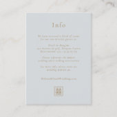 ダブルハピネスダスティブルー&金ゴールド結婚ズ エンクロージャーカード (正面)