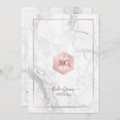 ダブルハピネスマーブルフェイクローズゴールド, 中国 招待状 (正面/裏面)