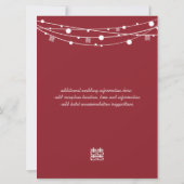 ダブルハピネスランタンの中国の結婚式招待 招待状 (裏面)