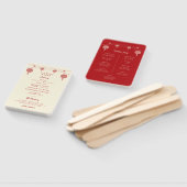 ダブルハピネスランタン中国の結婚式 プログラム ハンドファン (組立なし)