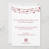 ダブルハピネスランタン 結婚記念日 招待状 (正面)