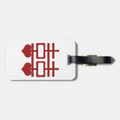 ダブルハピネス中国のたった今結婚しました結婚ズ ラゲッジタグ (裏面横)