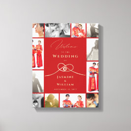 ダブルハピネス中国のノッ結婚トの写真キャンバス キャンバスプリント