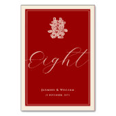 ダブルハピネス中国のレッド結婚のテーブル番号 テーブルナンバー (裏面)