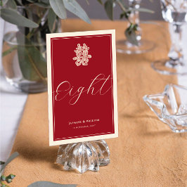 ダブルハピネス中国のレッド結婚のテーブル番号 テーブルナンバー