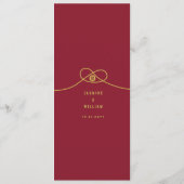 ダブルハピネス中国の結び結婚目のメニューカード メニュー (裏面)