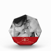 ダブルハピネス中国の結び結婚目の写真ブロック フォトブロック (正面)