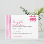 ダブルハピネス中国の結婚式招待状 招待状 (スタンド正面)