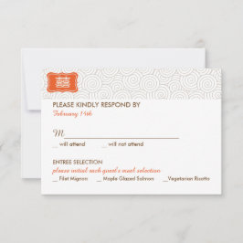 ダブルハピネス中国の結婚式招待状- RSVP