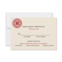 ダブルハピネス中国の結婚式招待状- RSVP