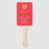 ダブルハピネス中国の結婚式 プログラム ハンドファン (正面)