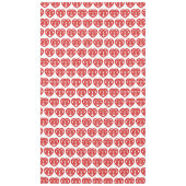 ダブルハピネス囍双中国の西ハンジハート テーブルクロス (正面)